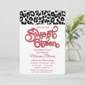 Cool Trendy luipaard typografie zoet 16 Kaart (Staand voorkant)