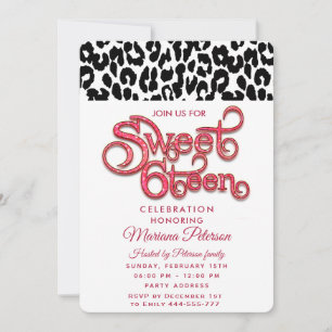 Cool Trendy luipaard typografie zoet 16 Kaart