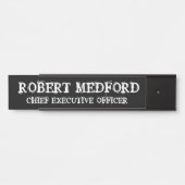 Cool trendy mannelijk deur bord naamplaat (Voorkant)