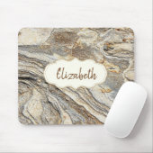 Cool Trendy, marmer, Lijst - Gepersonaliseerd Muismat (Met muis)