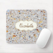 Cool Trendy, marmer, Stone Lijst - Personalized Muismat (Met muis)