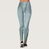 Cool trendy marmerpatroon leggings (Achterkant)