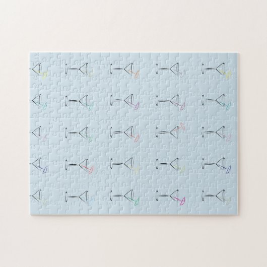 Cool Trendy Martini Glasses Legpuzzel (Horizontaal)
