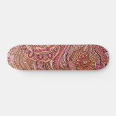 Cool Trendy Modern Abstract Floral Pattern Persoonlijk Skateboard (Horizontaal)