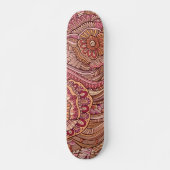 Cool Trendy Modern Abstract Floral Pattern Persoonlijk Skateboard (Voorkant)