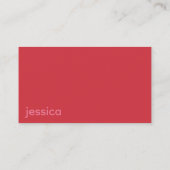 Cool Trendy Modern Cherry Red & Bubblegum Pink Visitekaartje (Achterkant)