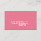 Cool Trendy Modern Cherry Red & Bubblegum Pink Visitekaartje (Voorkant)