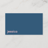 Cool Trendy Modern Royal Blue & Bord Pink Visitekaartje (Achterkant)