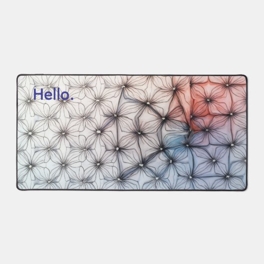 Cool Trendy Moderne Kleurrijke Patroon Desk Mat (Voorkant)
