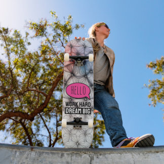 Cool Trendy Moderne Kleurrijke Patroon Skateboard