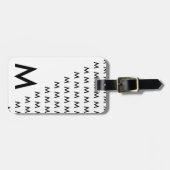 Cool Trendy Moderne Unieke Monogram Bagagelabel (Voorkant horizontaal)