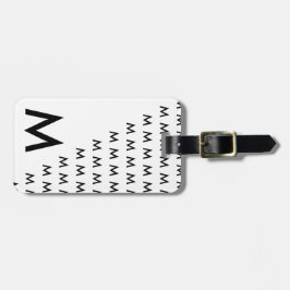 Cool Trendy Moderne Unieke Monogram Bagagelabel
