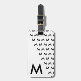 Cool Trendy Moderne Unieke Monogram Bagagelabel
