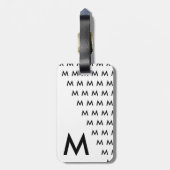 Cool Trendy Moderne Unieke Monogram Bagagelabel (Achterkant verticaal)