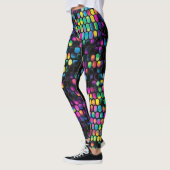 Cool Trendy Multi-Colour Vivid met zwarte dames Leggings (Links)