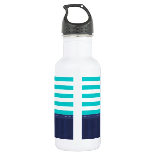 Cool & Trendy Nautical Anchor Design Custom Waterfles (Achterkant)