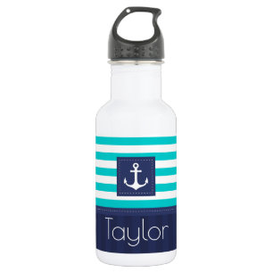 Cool & Trendy Nautical Anchor Design Custom Waterfles