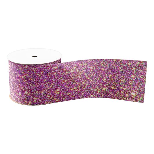 Cool Trendy Paarse Glitter Grosgrain Lint (Spoel)