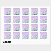 Cool Trendy Paarse Glitter Vierkante Sticker (Vel)