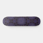 Cool & Trendy Paarse Wit Blauw Dot Art Skateboard (Horizontaal)