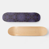 Cool & Trendy Paarse Wit Blauw Dot Art Skateboard (Horizontaal)