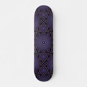 Cool & Trendy Paarse Wit Blauw Dot Art Skateboard