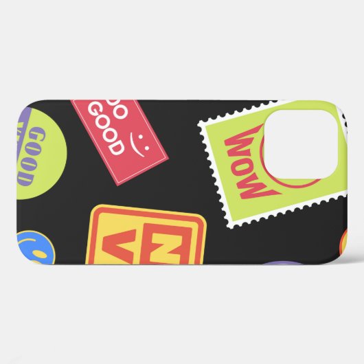 Cool Trendy Patches Design. Abstracte achtergrond  Case-Mate iPhone Case (Achterkant (horizontaal))