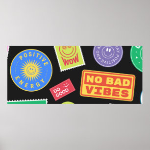 Cool Trendy Patches Design. Abstracte achtergrond  Poster
