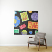 Cool Trendy Patches Design. Abstracte achtergrond Wandkleed (In situ)