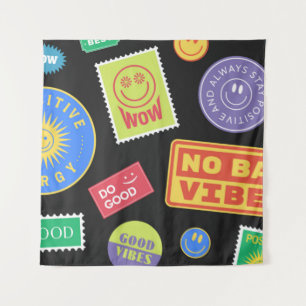 Cool Trendy Patches Design. Abstracte achtergrond  Wandkleed