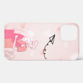 Cool Trendy Pink Couple Hoesje-Mate iPhone Case (Achterkant (horizontaal))