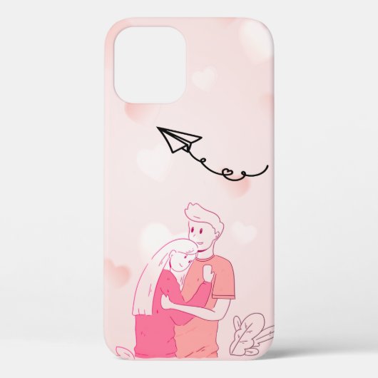 Cool Trendy Pink Couple Hoesje-Mate iPhone Case (Achterkant)