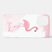 Cool Trendy Pink Flamingo Hoesje-Mate iPhone Case (Achterkant (horizontaal))