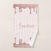 Cool Trendy Pink Glitter Bad Handdoek (Handdoek)