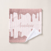 Cool Trendy Pink Glitter Bad Handdoek (Wasdoekje)