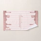 Cool Trendy Pink Glitter Bad Handdoek (Handdoek)