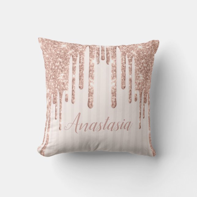 Cool Trendy Pink Glitter Kussen (Voorkant)