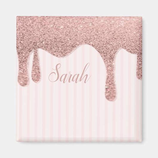 Cool Trendy Pink Glitter Magneet (Voorkant)