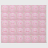 Cool Trendy Pink Sparkly whit jouw naam Cadeaupapier (Vlak)