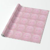 Cool Trendy Pink Sparkly whit jouw naam Cadeaupapier (Uitgerold)