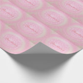 Cool Trendy Pink Sparkly whit jouw naam Cadeaupapier (Hoek)
