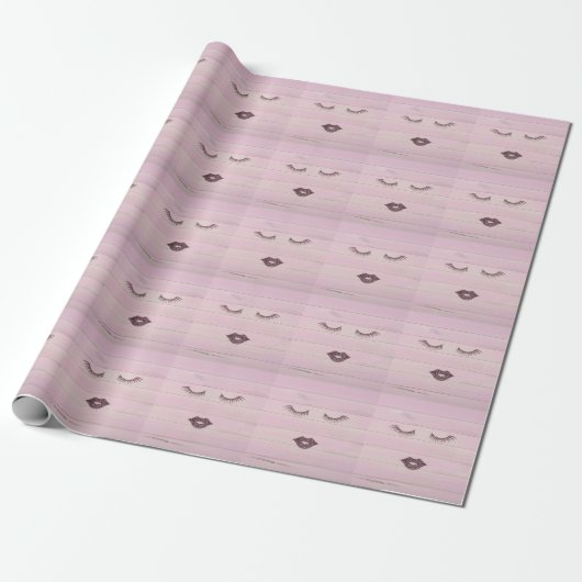 Cool Trendy Pink Wood Cadeaupapier (Uitgerold)