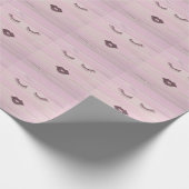 Cool Trendy Pink Wood Cadeaupapier (Hoek)