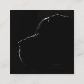 Cool Trendy Red en White Cubic Vierkante Visitekaartje (Achterkant)