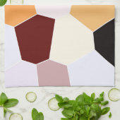 Cool Trendy Red Oranje Yellow Pattern Theedoek (Gevouwen)