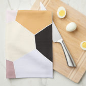 Cool Trendy Red Oranje Yellow Pattern Theedoek (Quarter Fold)