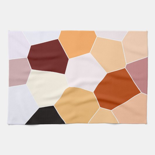 Cool Trendy Red Oranje Yellow Pattern Theedoek (Horizontaal)