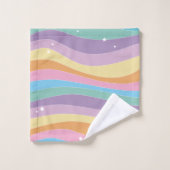 Cool trendy regenboog, sterren bad handdoek (Wasdoekje)