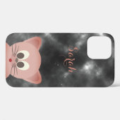 Cool Trendy Silver Galaxy Hoesje-Mate iPhone Case (Achterkant (horizontaal))