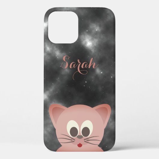 Cool Trendy Silver Galaxy Hoesje-Mate iPhone Case (Achterkant)